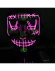 2020 Halloween maska LED maski oczyszczające wybory Mascara kostium impreza z dj-em zapalają maski świecą w ciemnym filmie Cospl