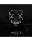 2020 Halloween maska LED maski oczyszczające wybory Mascara kostium impreza z dj-em zapalają maski świecą w ciemnym filmie Cospl