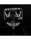 2020 Halloween maska LED maski oczyszczające wybory Mascara kostium impreza z dj-em zapalają maski świecą w ciemnym filmie Cospl