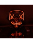 2020 Halloween maska LED maski oczyszczające wybory Mascara kostium impreza z dj-em zapalają maski świecą w ciemnym filmie Cospl