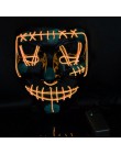 2020 Halloween maska LED maski oczyszczające wybory Mascara kostium impreza z dj-em zapalają maski świecą w ciemnym filmie Cospl