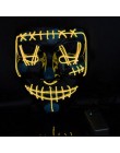 2020 Halloween maska LED maski oczyszczające wybory Mascara kostium impreza z dj-em zapalają maski świecą w ciemnym filmie Cospl