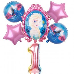 6 sztuk elsa Disney mrożone księżniczka balony z helem 32 cal numer Baby shower dziewczyna folia globos dekoracje na imprezę uro