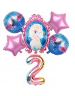 6 sztuk elsa Disney mrożone księżniczka balony z helem 32 cal numer Baby shower dziewczyna folia globos dekoracje na imprezę uro