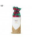 Noel 2019 najnowszy świąteczny pokrowiec na butelkę wina święty mikołaj Xmas ozdoby świąteczne dla domu Natal ozdoby obiadowe no