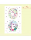 TAOUP 5pc jednorazowy tatuaż jednorożec naklejki z okazji urodzin jednorożec wystrój Baby Shower dziewczyna Unicornio Birthday P
