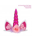 TAOUP 5pc jednorazowy tatuaż jednorożec naklejki z okazji urodzin jednorożec wystrój Baby Shower dziewczyna Unicornio Birthday P