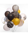 Złoto konfetti formularz e-maila znajdą balony 12 cal nadmuchiwany balon lateksowe czarne baner urodzinowy dekoracja urodzinowa 