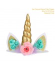 TAOUP 5pc jednorazowy tatuaż jednorożec naklejki z okazji urodzin jednorożec wystrój Baby Shower dziewczyna Unicornio Birthday P