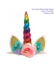 TAOUP 5pc jednorazowy tatuaż jednorożec naklejki z okazji urodzin jednorożec wystrój Baby Shower dziewczyna Unicornio Birthday P