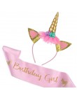 Jednorożec dekoracja urodzinowa obrus papierowe serwetki talerze stojak na babeczki Baby Shower jednorożec Decor akcesoria na im