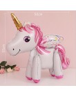 TAOUP 5pc jednorazowy tatuaż jednorożec naklejki z okazji urodzin jednorożec wystrój Baby Shower dziewczyna Unicornio Birthday P