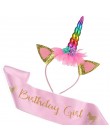 Jednorożec dekoracja urodzinowa obrus papierowe serwetki talerze stojak na babeczki Baby Shower jednorożec Decor akcesoria na im