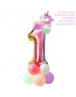 Jednorożec dekoracja urodzinowa obrus papierowe serwetki talerze stojak na babeczki Baby Shower jednorożec Decor akcesoria na im