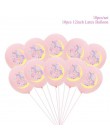 TAOUP 5pc jednorazowy tatuaż jednorożec naklejki z okazji urodzin jednorożec wystrój Baby Shower dziewczyna Unicornio Birthday P