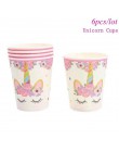 TAOUP 5pc jednorazowy tatuaż jednorożec naklejki z okazji urodzin jednorożec wystrój Baby Shower dziewczyna Unicornio Birthday P