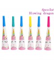 TAOUP 5pc jednorazowy tatuaż jednorożec naklejki z okazji urodzin jednorożec wystrój Baby Shower dziewczyna Unicornio Birthday P
