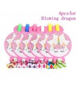 TAOUP 5pc jednorazowy tatuaż jednorożec naklejki z okazji urodzin jednorożec wystrój Baby Shower dziewczyna Unicornio Birthday P