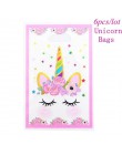 TAOUP 5pc jednorazowy tatuaż jednorożec naklejki z okazji urodzin jednorożec wystrój Baby Shower dziewczyna Unicornio Birthday P