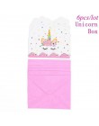 TAOUP 5pc jednorazowy tatuaż jednorożec naklejki z okazji urodzin jednorożec wystrój Baby Shower dziewczyna Unicornio Birthday P