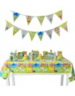 WEIGAO Jungle Party baner urodzinowy Garland liczba zwierząt cyfrowe balony pierwszy Baby Boy dekoracja urodzinowa dla dzieci