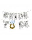 Ślub wieczór panieński 16 cal złoto srebro litery bride to be z balonów foliowych diamentowy pierścionek balon na wieczór panień
