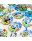 Nowy 10 sztuk Paw Patrol butelki na wodę papierowe kubki płyta obrus dla 10 dzieci chłopcy Brithday artykuły do dekoracji na imp