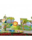 WEIGAO Jungle Party baner urodzinowy Garland liczba zwierząt cyfrowe balony pierwszy Baby Boy dekoracja urodzinowa dla dzieci