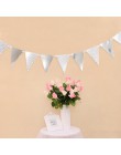 12 flagi 18cm różowe złoto girlandy urodziny chorągiewki banery proporczyk Baby Shower ślub Garland flagi artykuły do dekoracji 