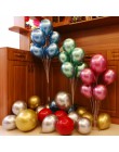 2 zestawy 11 tubek balony z tworzywa sztucznego stoją dekoracje ślubne balony kolumna Baby Shower Party balon wystrój dorosłych 