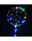 Balon Led przezroczysty hel jasne świecące balony z kijami ślubne dekoracje na imprezę urodzinową dzieci LED lekki balon