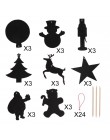 OurWarm 24 sztuk magiczny kolor zdrapka boże narodzenie ozdoby choinkowe zarysowania papier artystyczny Coloring Cards skrobanie