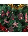 OurWarm 24 sztuk magiczny kolor zdrapka boże narodzenie ozdoby choinkowe zarysowania papier artystyczny Coloring Cards skrobanie