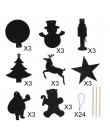 OurWarm 24 sztuk magiczny kolor zdrapka boże narodzenie ozdoby choinkowe zarysowania papier artystyczny Coloring Cards skrobanie