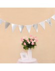 12 flagi 18cm różowe złoto girlandy urodziny chorągiewki banery proporczyk Baby Shower ślub Garland flagi artykuły do dekoracji 