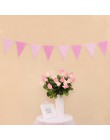 12 flagi 18cm różowe złoto girlandy urodziny chorągiewki banery proporczyk Baby Shower ślub Garland flagi artykuły do dekoracji 
