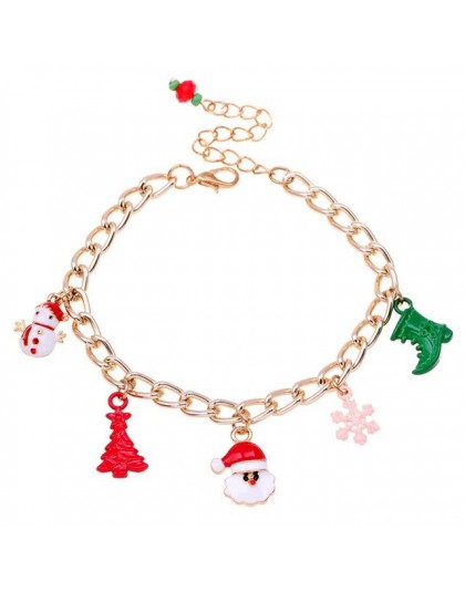 Bransoletka świąteczna urok święty mikołaj wisząca ozdoba na choinkę ozdoby choinkowe dla domu Noel Navidad 2019 ozdoby prezent 