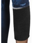 Modne dopasowane legginsy damskie Plus rozmiar Faux dżinsy legginsy długie kieszonkowe drukowanie letnie legginsy spodnie ołówko