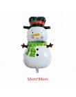Balony foliowe na boże narodzenie święty mikołaj balon bałwanek Globos Xmas Deer Penguin balon ozdoby świąteczne na dom nowy rok