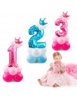 QIFU 17 sztuk numer balony powietrzne balony urodzinowe dekoracje na imprezę urodzinową dzieci balony foliowe figurki balony Bab