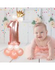 13 sztuk/zestaw różowe złoto balony foliowe w kształcie cyfr wszystkiego najlepszego z okazji urodzin balony Baby Shower dla dzi