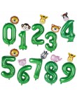 QIFU 17 sztuk numer balony powietrzne balony urodzinowe dekoracje na imprezę urodzinową dzieci balony foliowe figurki balony Bab