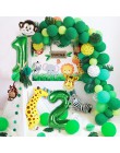QIFU 17 sztuk numer balony powietrzne balony urodzinowe dekoracje na imprezę urodzinową dzieci balony foliowe figurki balony Bab