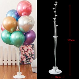 2 zestawy 11 tubek balony z tworzywa sztucznego stoją dekoracje ślubne balony kolumna Baby Shower Party balon wystrój dorosłych 
