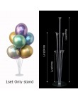 2 zestawy 11 tubek balony z tworzywa sztucznego stoją dekoracje ślubne balony kolumna Baby Shower Party balon wystrój dorosłych 