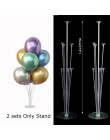 2 zestawy 11 tubek balony z tworzywa sztucznego stoją dekoracje ślubne balony kolumna Baby Shower Party balon wystrój dorosłych 
