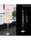 2 zestawy 11 tubek balony z tworzywa sztucznego stoją dekoracje ślubne balony kolumna Baby Shower Party balon wystrój dorosłych 
