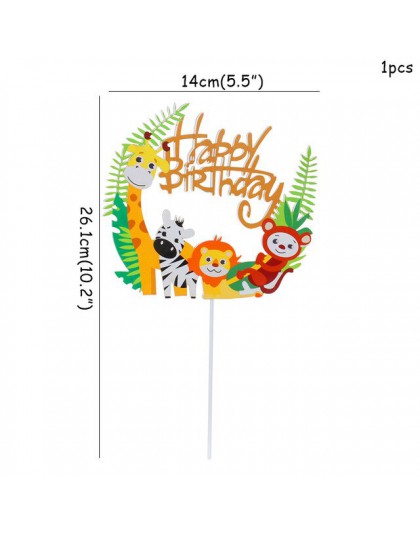 WEIGAO Jungle Party baner urodzinowy Garland liczba zwierząt cyfrowe balony pierwszy Baby Boy dekoracja urodzinowa dla dzieci