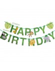 WEIGAO Jungle Party baner urodzinowy Garland liczba zwierząt cyfrowe balony pierwszy Baby Boy dekoracja urodzinowa dla dzieci