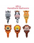 WEIGAO Jungle Party baner urodzinowy Garland liczba zwierząt cyfrowe balony pierwszy Baby Boy dekoracja urodzinowa dla dzieci